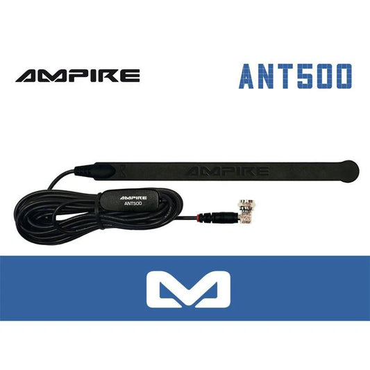 Ampire ANT 500 DVB-T Aktive Antenne mit 20dB Verstärkung F-Stecker für KFZ