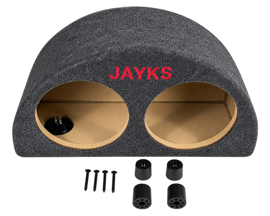 SUB sX | Doppel-Woofer-Leergehäuse halbrund für 2x 8 Zoll (20 cm) Speaker