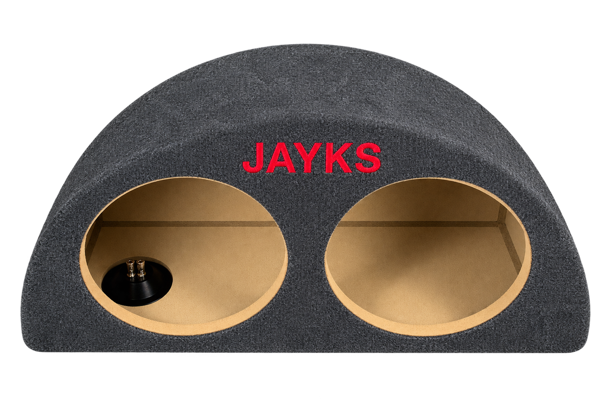 SUB sX | Doppel-Woofer-Leergehäuse halbrund für 2x 8 Zoll (20 cm) Speaker