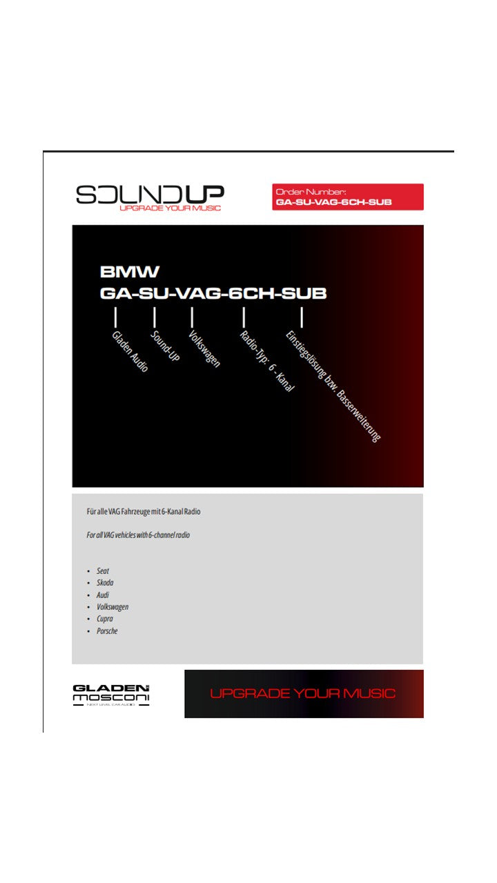 GLADEN SoundUP für VAG-Gruppe mit 6-Kanal Radio