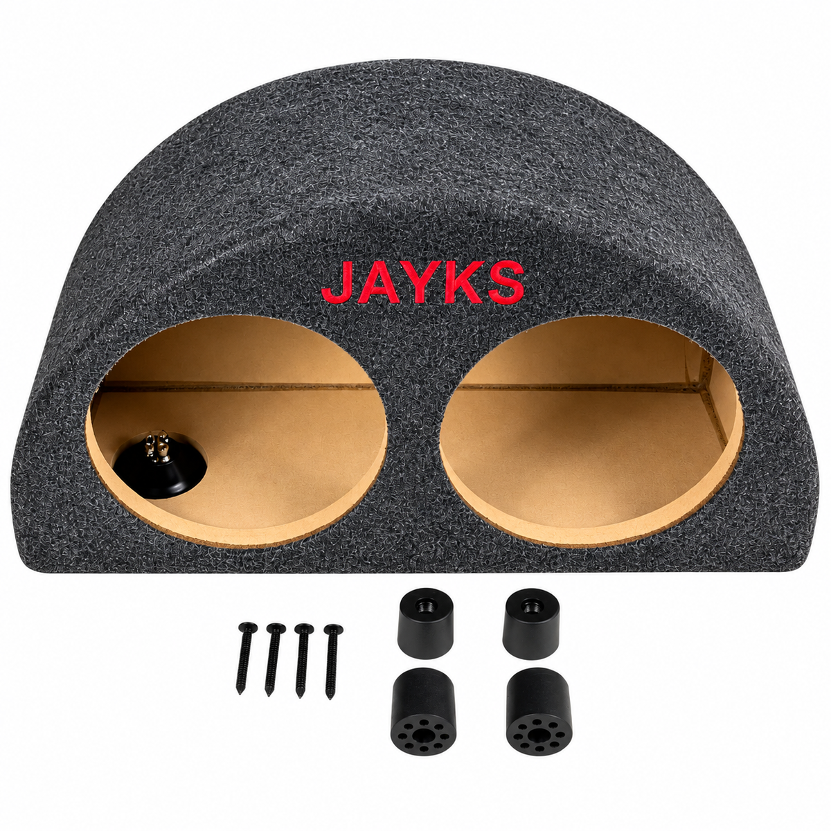 SUB sX | Doppel-Woofer-Leergehäuse halbrund für 2x 8 Zoll (20 cm) Speaker
