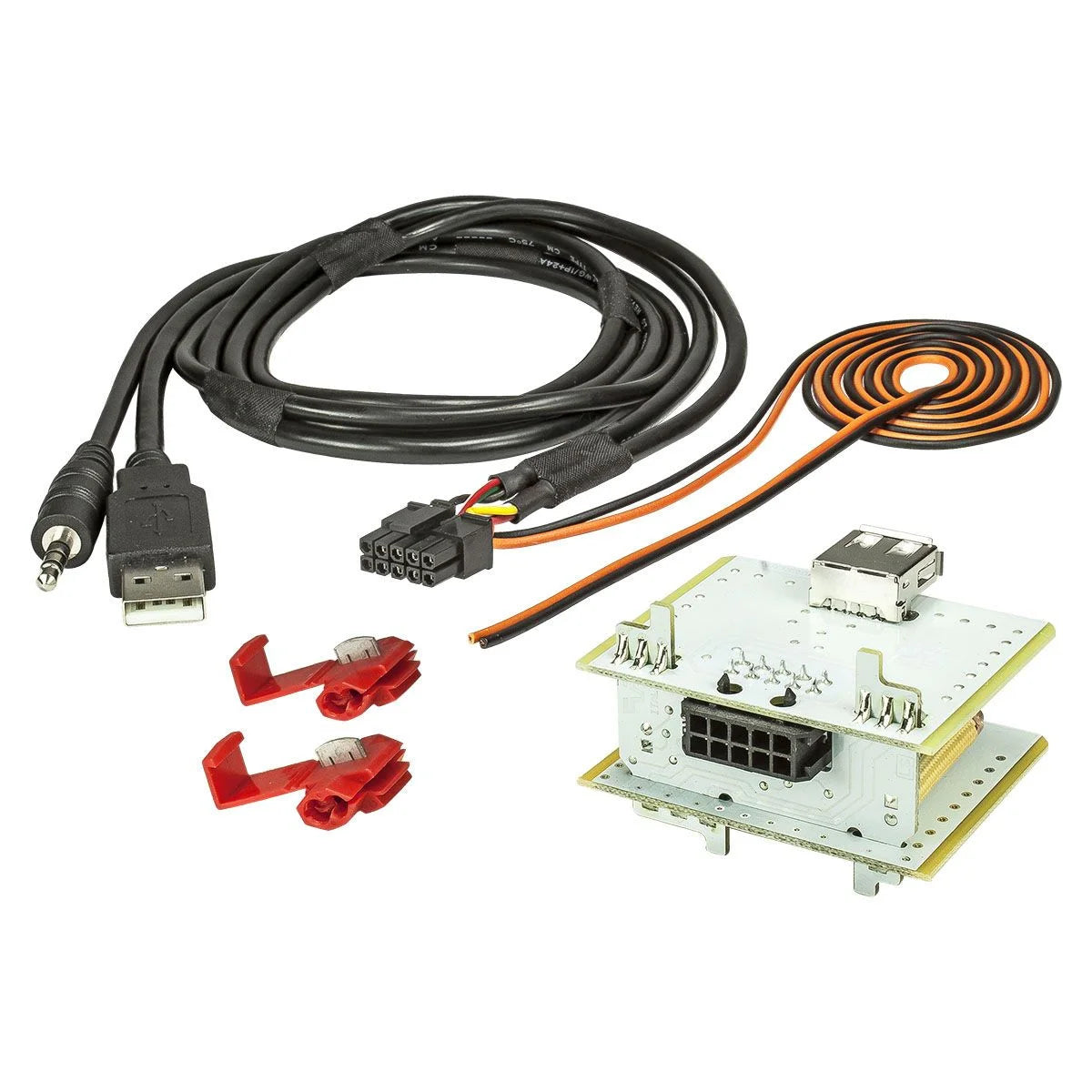 USB+AUX Replacement Austausch Adapter kompatibel mit Fiat Ducato III 500X 500L Alfa Romeo Giulietta Iveco Daily 3,5mm Klinkenstecker USB